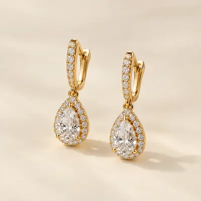 Gold earrings