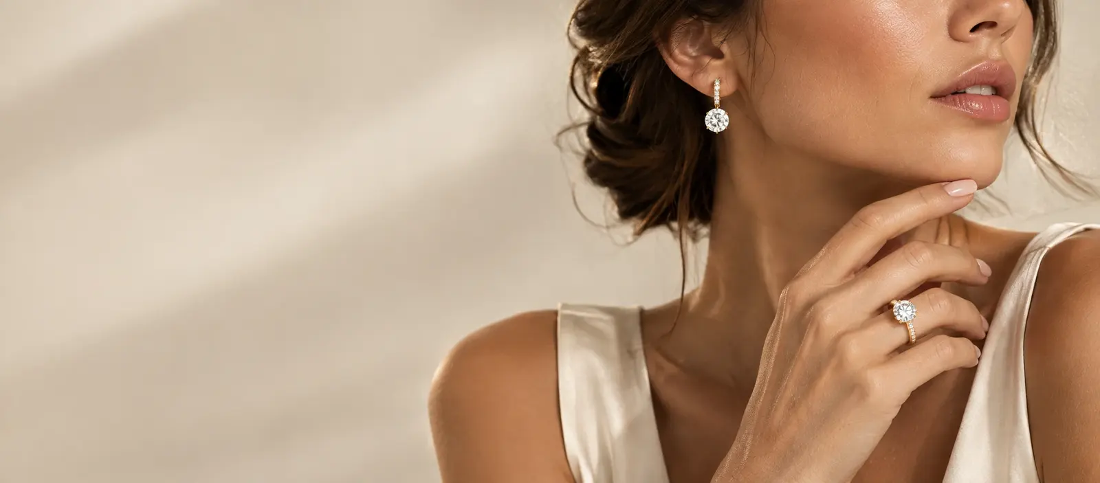 Gold jewelry editorial photograph